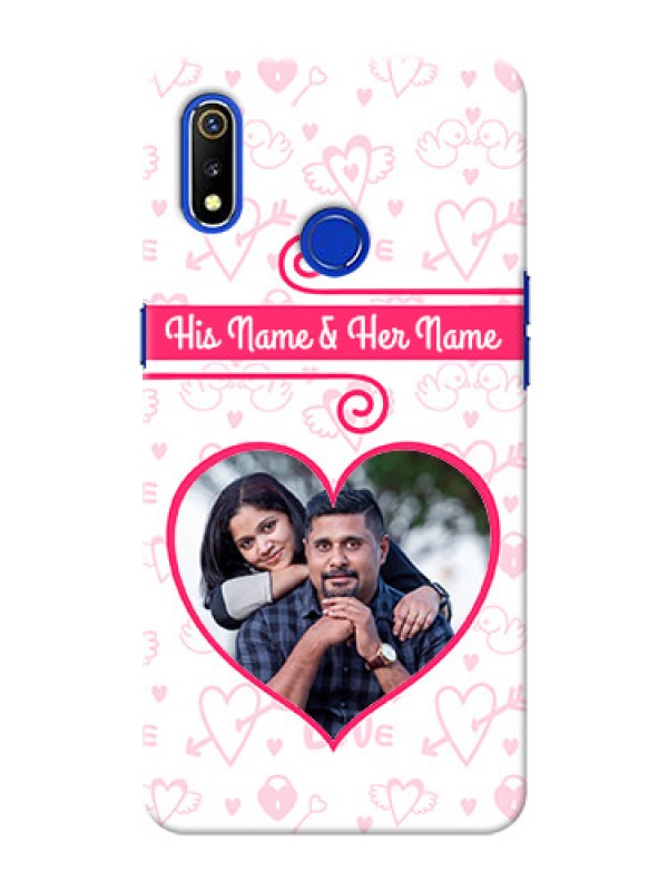 Custom Realme 3 Personalized Phone Cases: Heart Shape Love Design