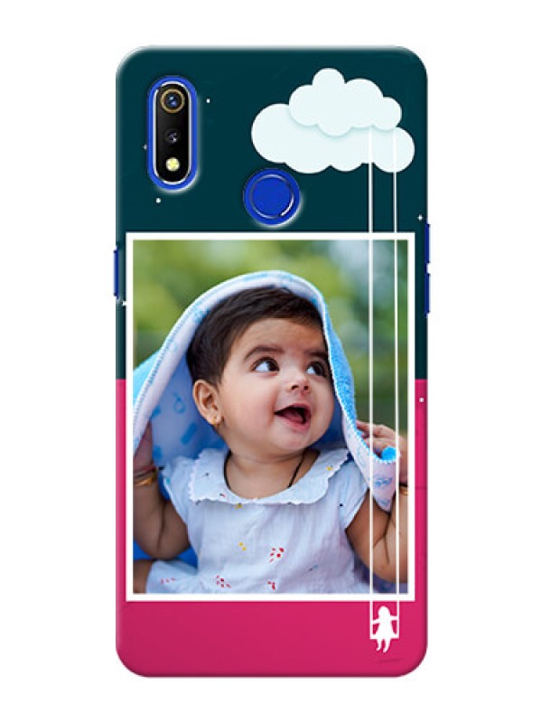 Custom Realme 3 custom phone covers: Cute Girl with Cloud Design