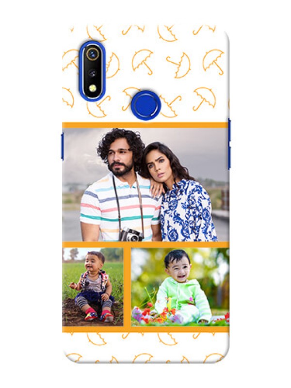 Custom Realme 3 Personalised Phone Cases: Yellow Pattern Design