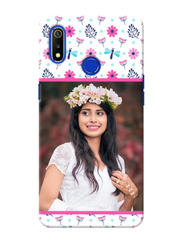 Custom Realme 3 Mobile Covers: Colorful Flower Design