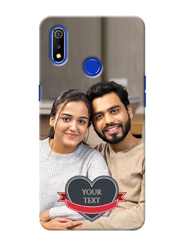 Custom Realme 3 mobile back covers online: Just Married Couple Design