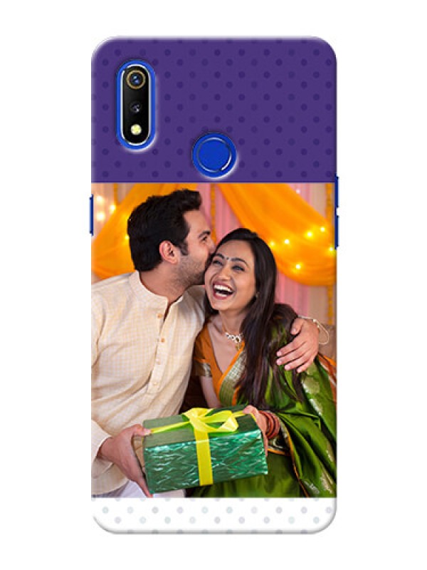 Custom Realme 3 mobile phone cases: Violet Pattern Design