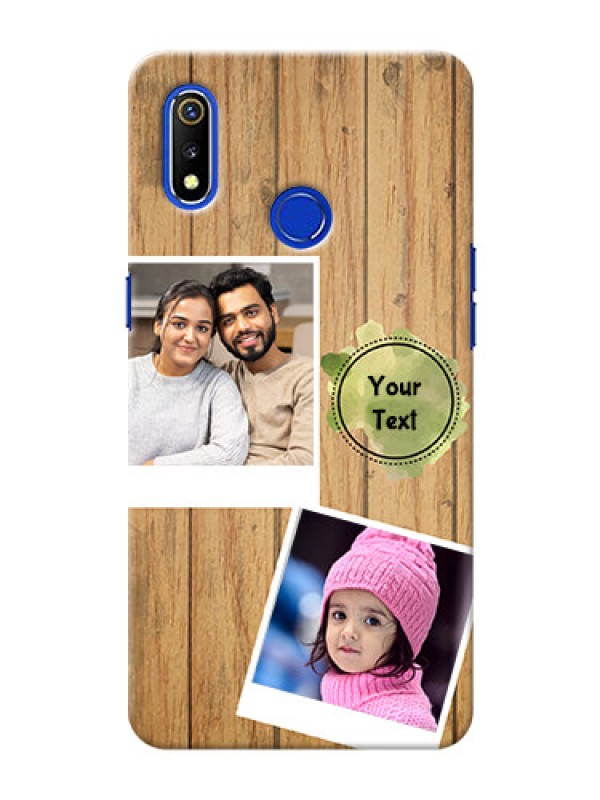 Custom Realme 3 Custom Mobile Phone Covers: Wooden Texture Design