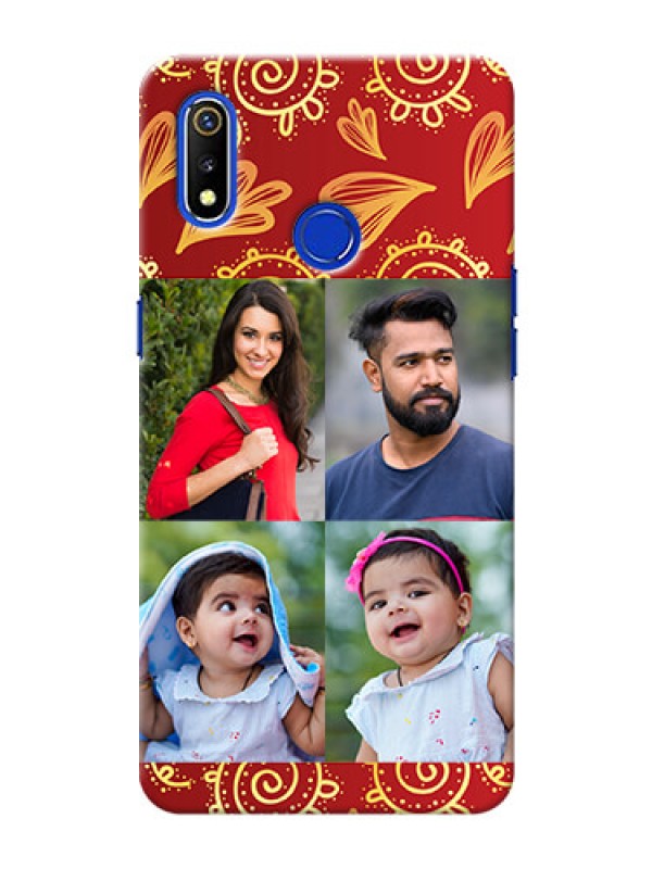 Custom Realme 3 Mobile Phone Cases: 4 Image Traditional Design