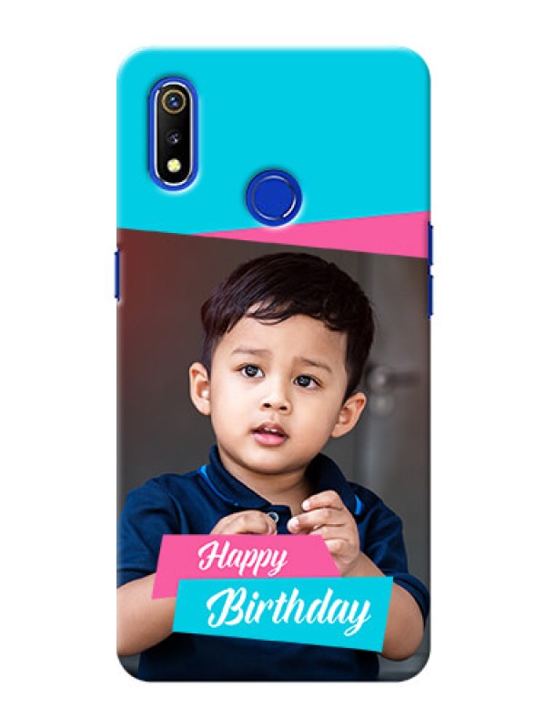 Custom Realme 3 Mobile Covers: Image Holder with 2 Color Design