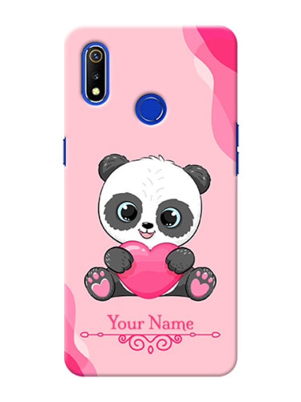 Custom Realme 3 Mobile Back Covers: Cute Panda Design
