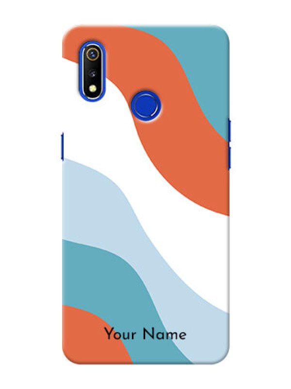 Custom Realme 3 Mobile Back Covers: coloured Waves Design