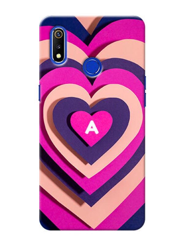 Custom Realme 3 Custom Mobile Case with Cute Heart Pattern Design