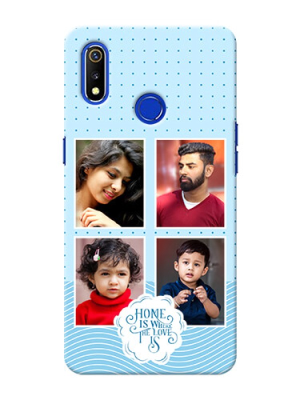 Custom Realme 3 Custom Phone Covers: Cute love quote with 4 pic upload Design