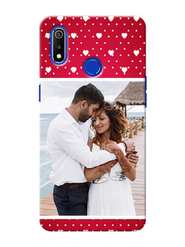 Custom Realme 3i custom back covers: Hearts Mobile Case Design