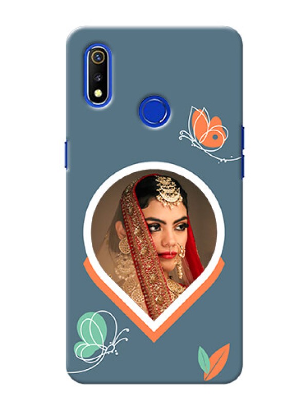 Custom Realme 3I Custom Mobile Case with Droplet Butterflies Design