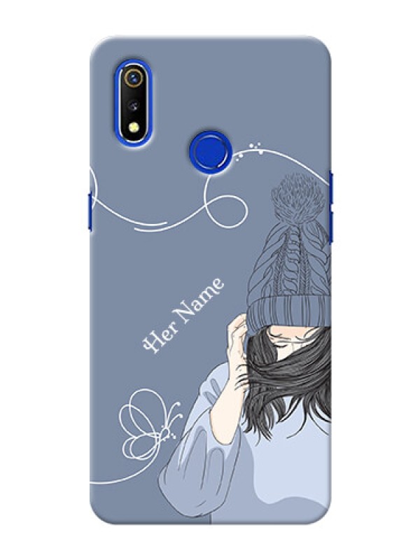 Custom Realme 3I Custom Mobile Case with Girl in winter outfit Design