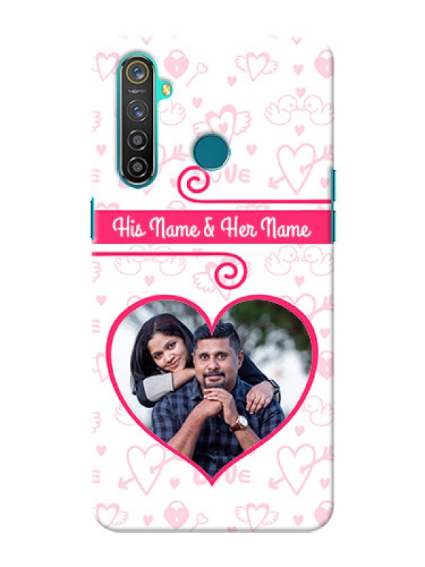 Custom Realme 5 Pro Personalized Phone Cases: Heart Shape Love Design