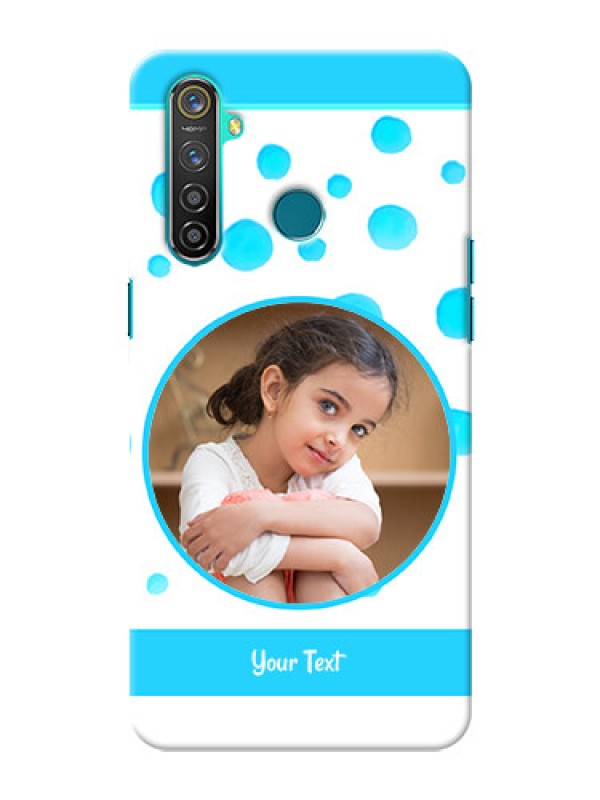 Custom Realme 5 Pro Custom Phone Covers: Blue Bubbles Pattern Design