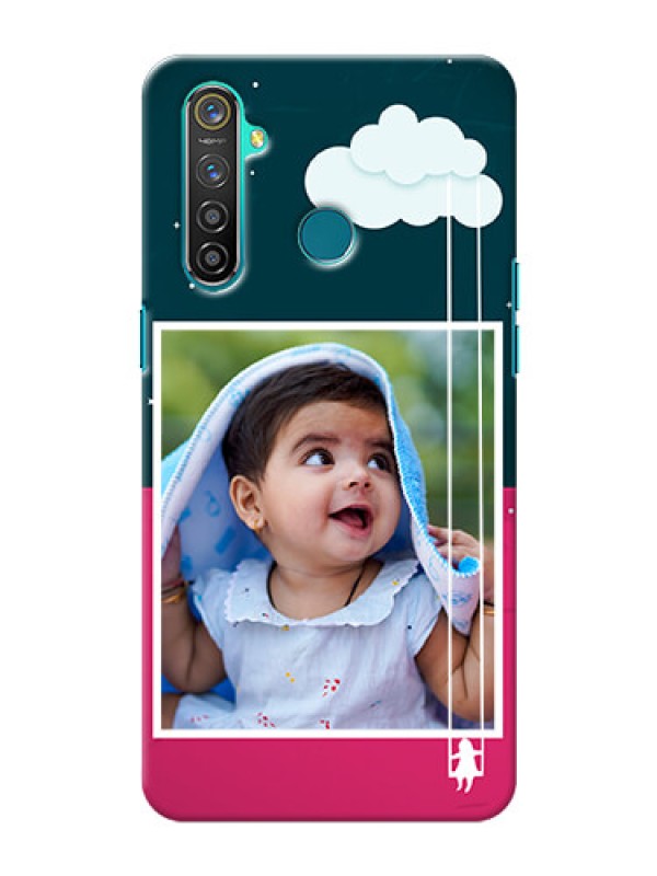 Custom Realme 5 Pro custom phone covers: Cute Girl with Cloud Design