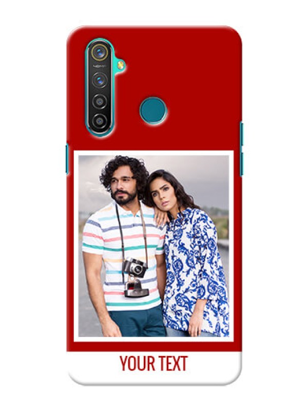 Custom Realme 5 Pro mobile phone covers: Simple Red Color Design