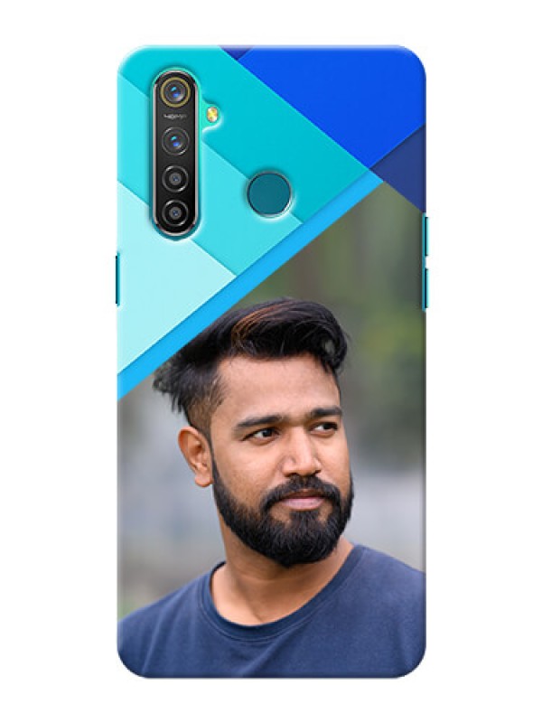 Custom Realme 5 Pro Phone Cases Online: Blue Abstract Cover Design