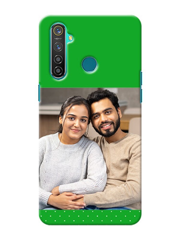 Custom Realme 5 Pro Personalised mobile covers: Green Pattern Design