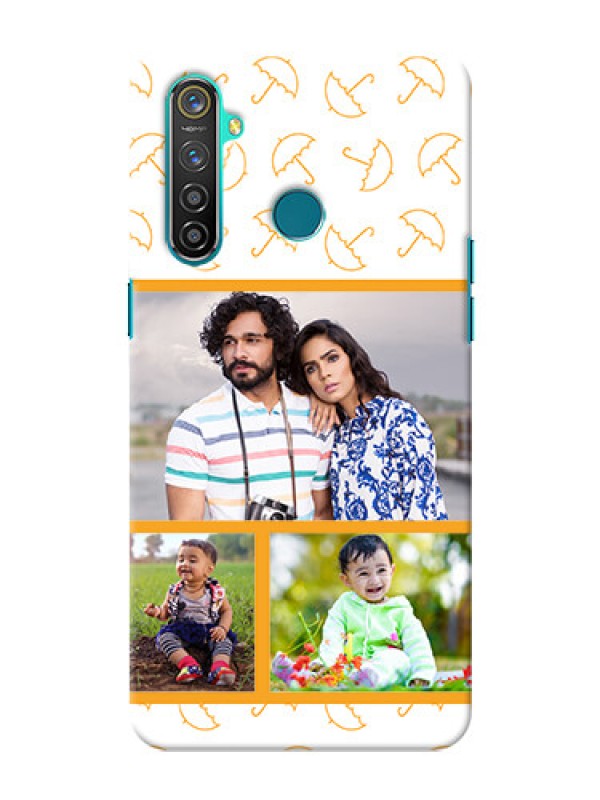 Custom Realme 5 Pro Personalised Phone Cases: Yellow Pattern Design