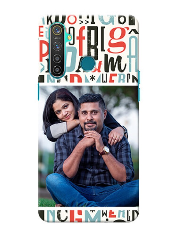 Custom Realme 5 Pro custom mobile phone covers: Alphabet Design