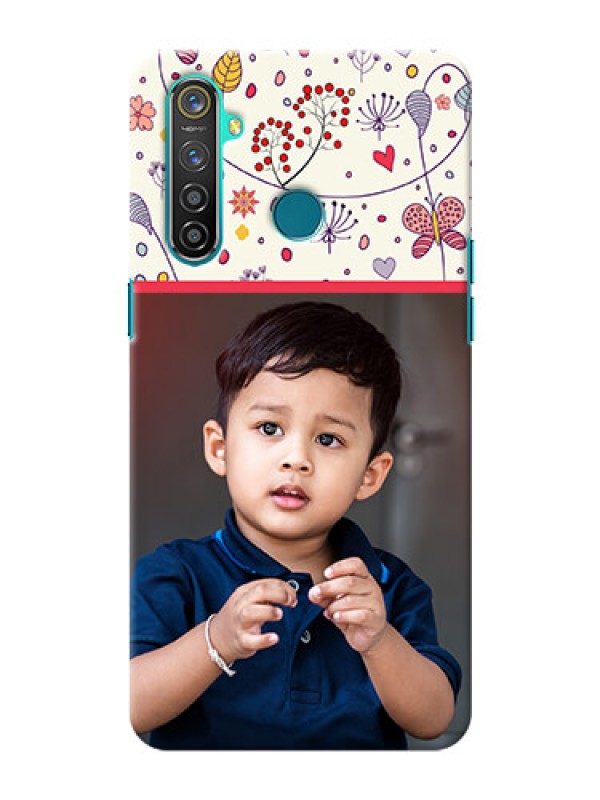 Custom Realme 5 Pro phone back covers: Premium Floral Design