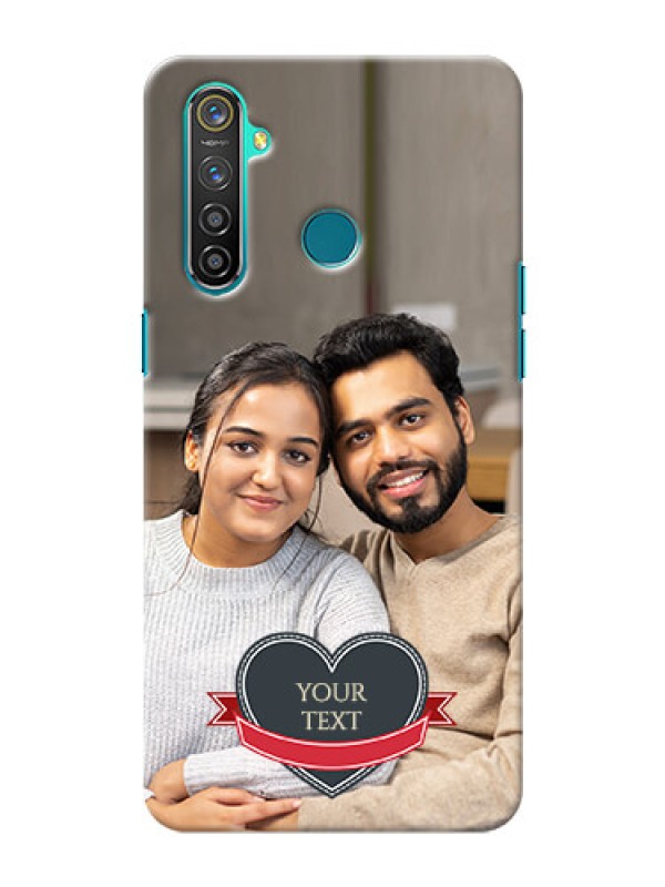 Custom Realme 5 Pro mobile back covers online: Just Married Couple Design