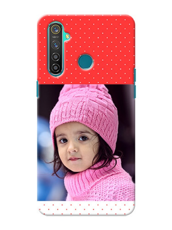 Custom Realme 5 Pro personalised phone covers: Red Pattern Design