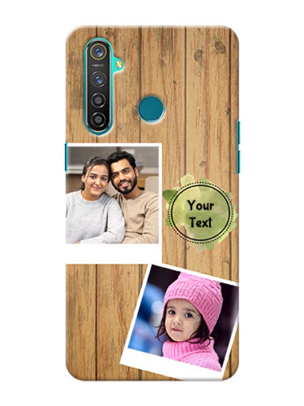 Custom Realme 5 Pro Custom Mobile Phone Covers: Wooden Texture Design