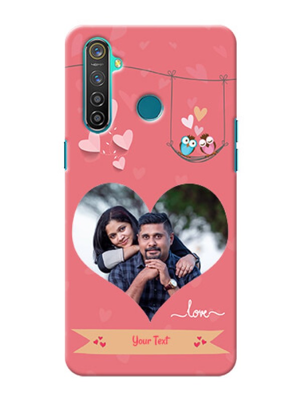 Custom Realme 5 Pro custom phone covers: Peach Color Love Design 