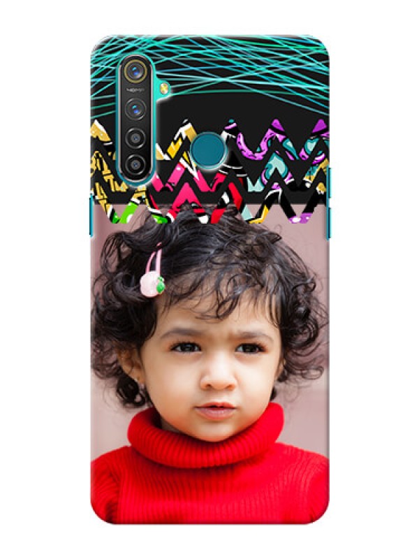 Custom Realme 5 Pro personalized phone covers: Neon Abstract Design