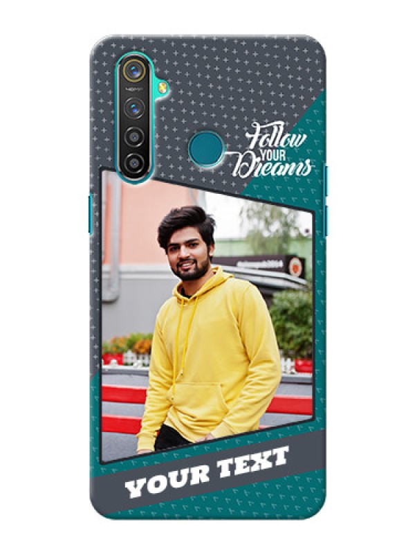 Custom Realme 5 Pro Back Covers: Background Pattern Design with Quote