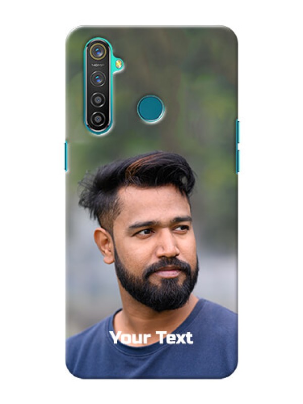 Custom Realme 5 Pro Mobile Cover: Photo with Text