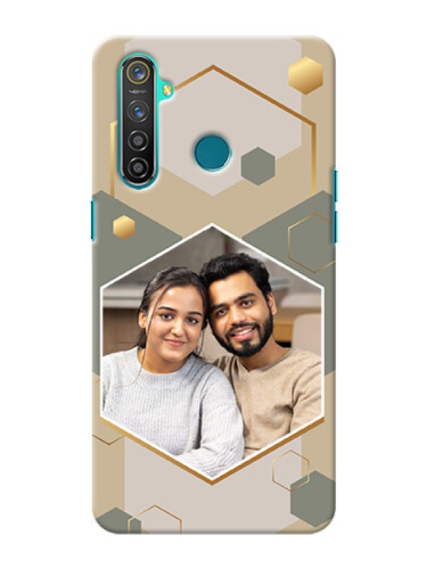 Custom Realme 5 Pro Phone Back Covers: Stylish Hexagon Pattern Design