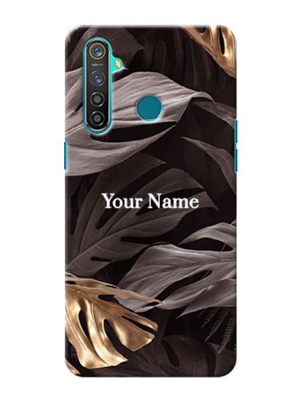 Custom Realme 5 Pro Mobile Back Covers: Wild Leaves digital paint Design