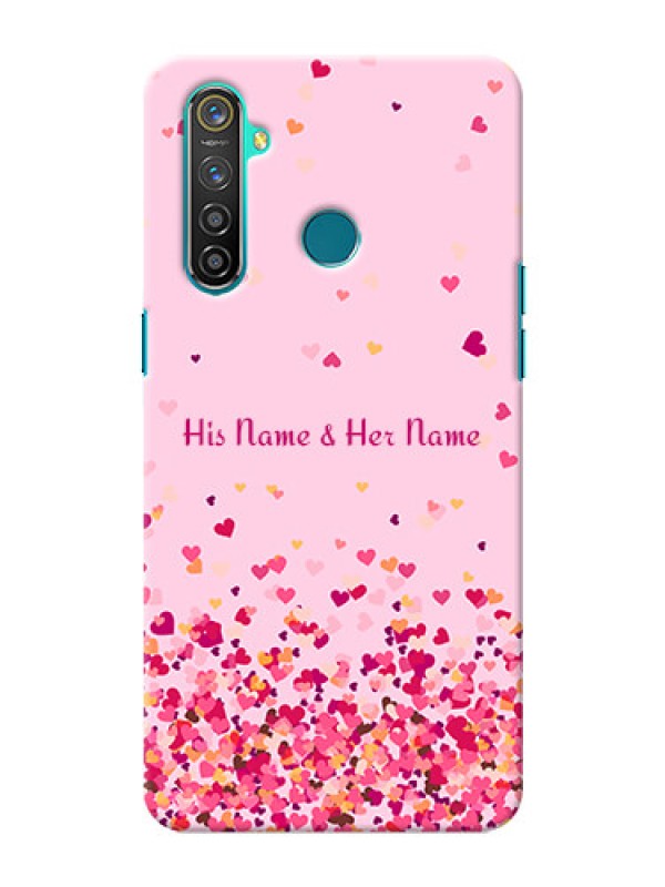 Custom Realme 5 Pro Phone Back Covers: Floating Hearts Design