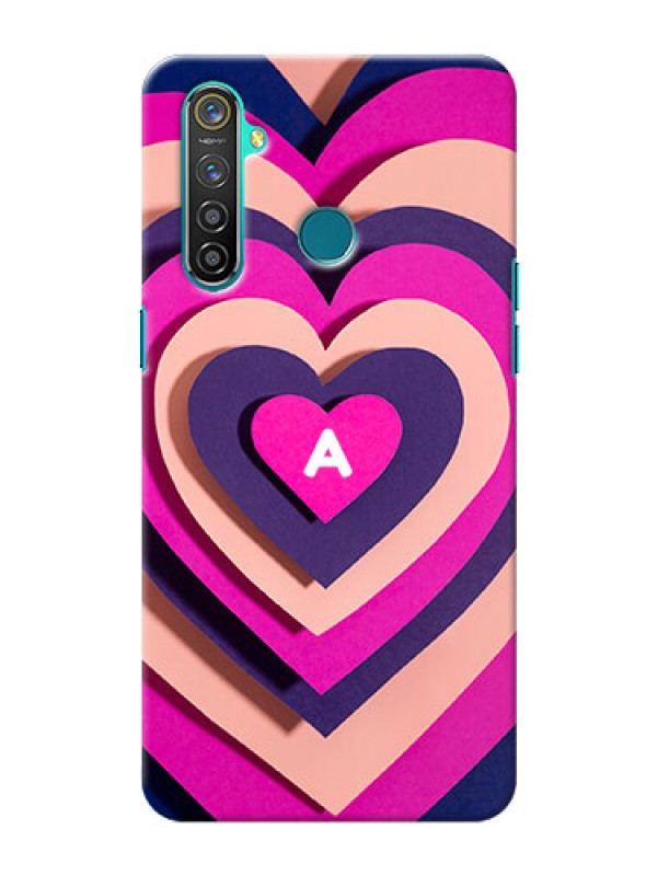 Custom Realme 5 Pro Custom Mobile Case with Cute Heart Pattern Design