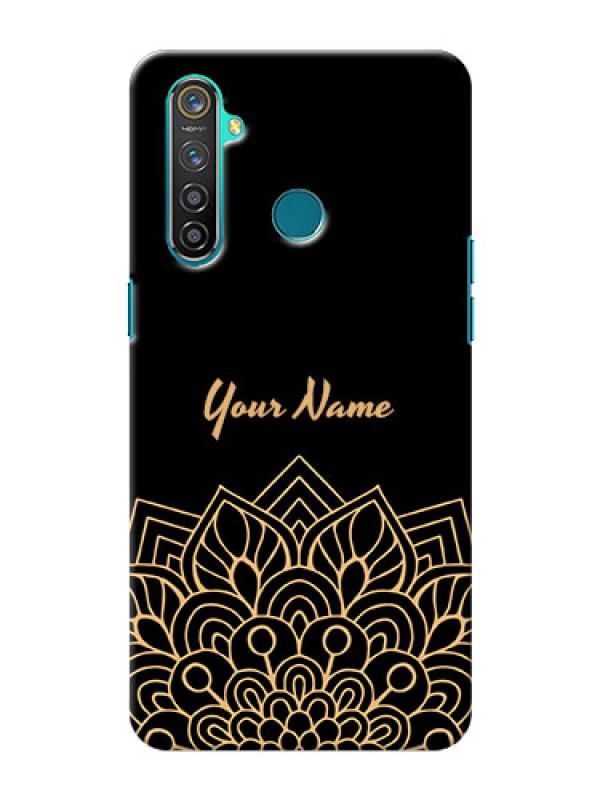 Custom Realme 5 Pro Back Covers: Golden mandala Design
