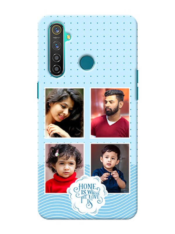 Custom Realme 5 Pro Custom Phone Covers: Cute love quote with 4 pic upload Design