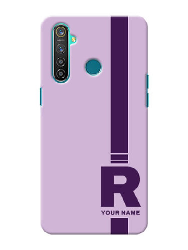 Custom Realme 5 Pro Custom Phone Covers: Simple dual tone stripe with name Design