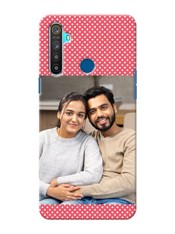 Custom Realme 5 Custom Mobile Case with White Dotted Design