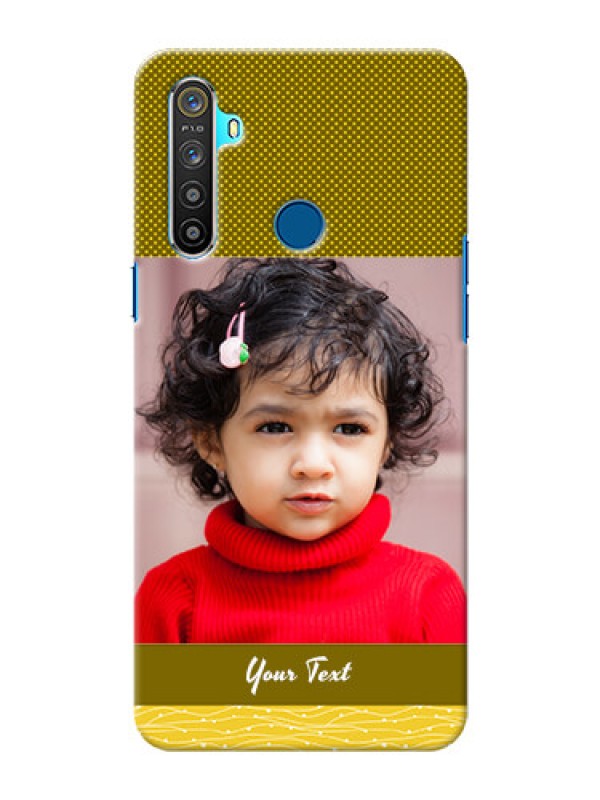 Custom Realme 5 custom mobile back covers: Simple Green Color Design