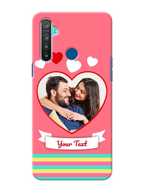 Custom Realme 5 Personalised mobile covers: Love Doodle Design