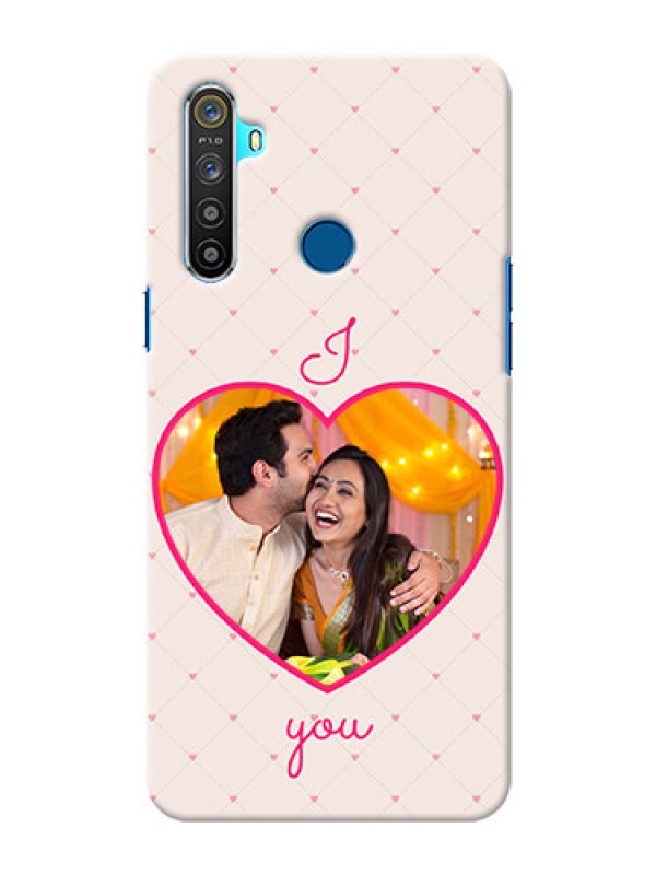 Custom Realme 5 Personalized Mobile Covers: Heart Shape Design
