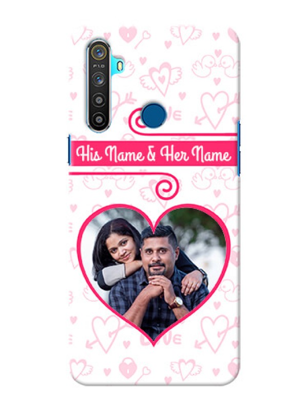 Custom Realme 5 Personalized Phone Cases: Heart Shape Love Design