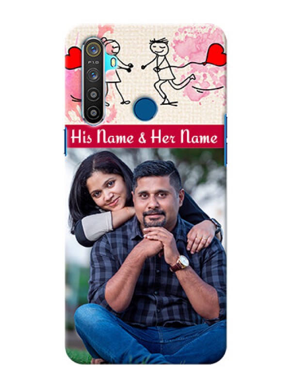 Custom Realme 5 phone back covers: You and Me Case Design