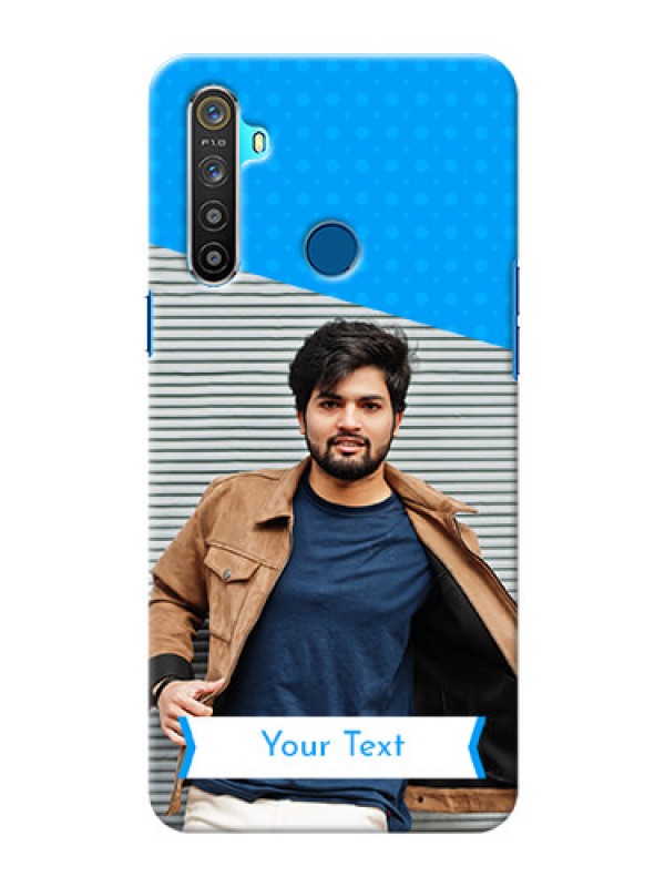 Custom Realme 5 Personalized Mobile Covers: Simple Blue Color Design
