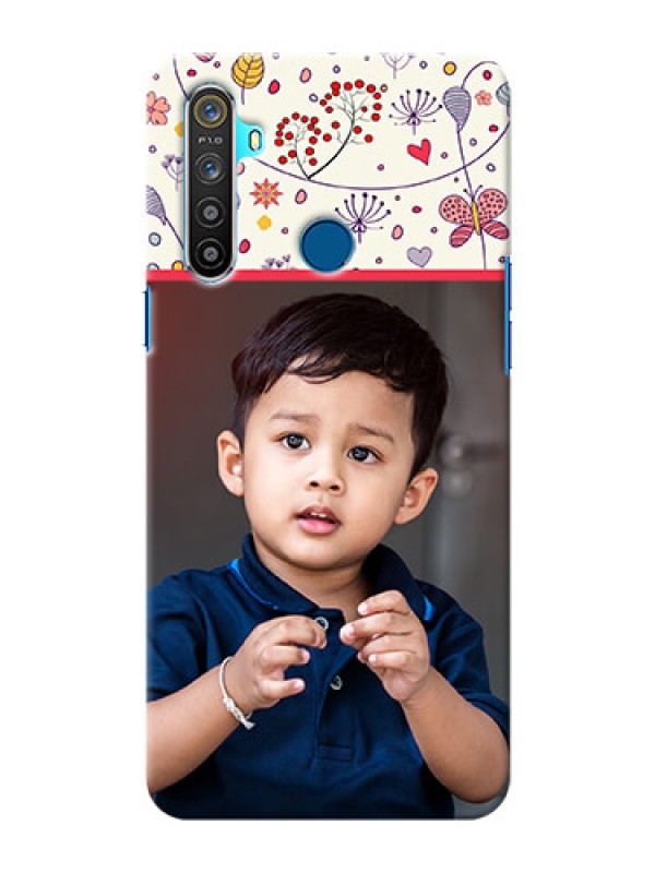 Custom Realme 5 phone back covers: Premium Floral Design