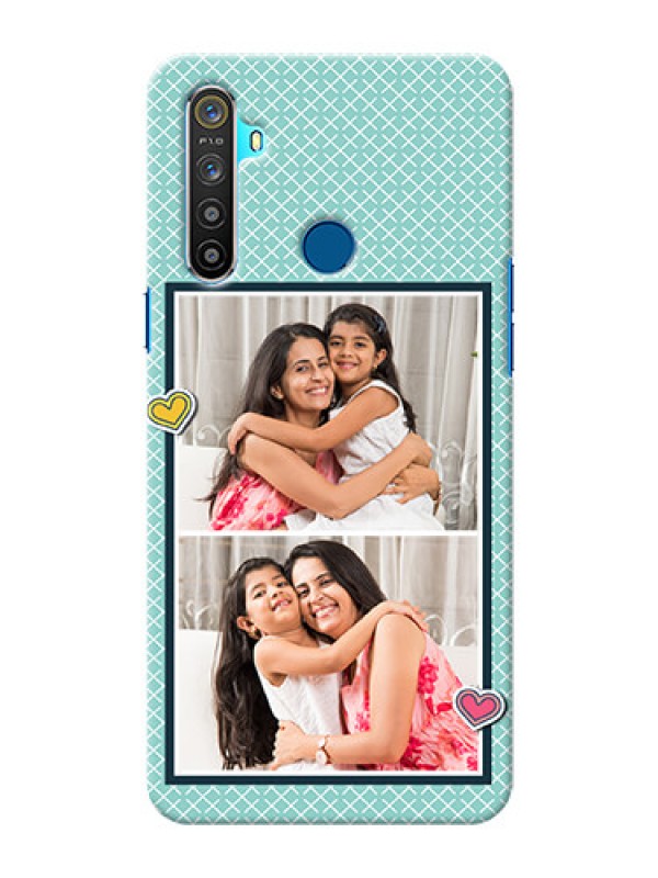 Custom Realme 5 Custom Phone Cases: 2 Image Holder with Pattern Design