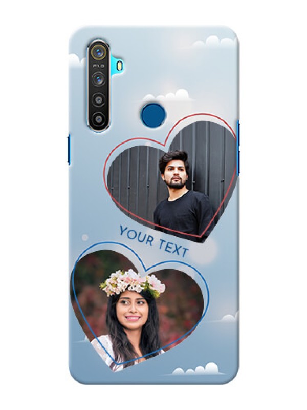 Custom Realme 5 Phone Cases: Blue Color Couple Design 