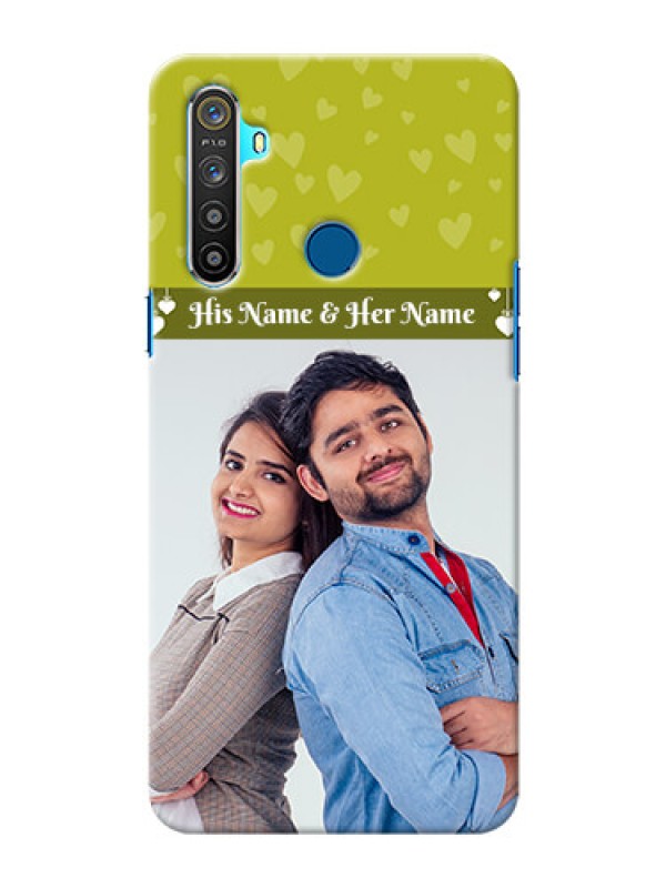 Custom Realme 5 custom mobile covers: You & Me Heart Design